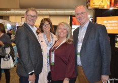 The team of Coastline Family Farms is walking the show. Larry Cox, Tina Cox, Tami Gutierrez and Robert Verloop smile for the camera.